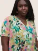 Floral Print Frill Trim Button Detail Blouse sold by Bloomchic