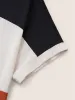 Colorblock Contrast Cuffed Sleeve T-shirt sold by Bloomchic