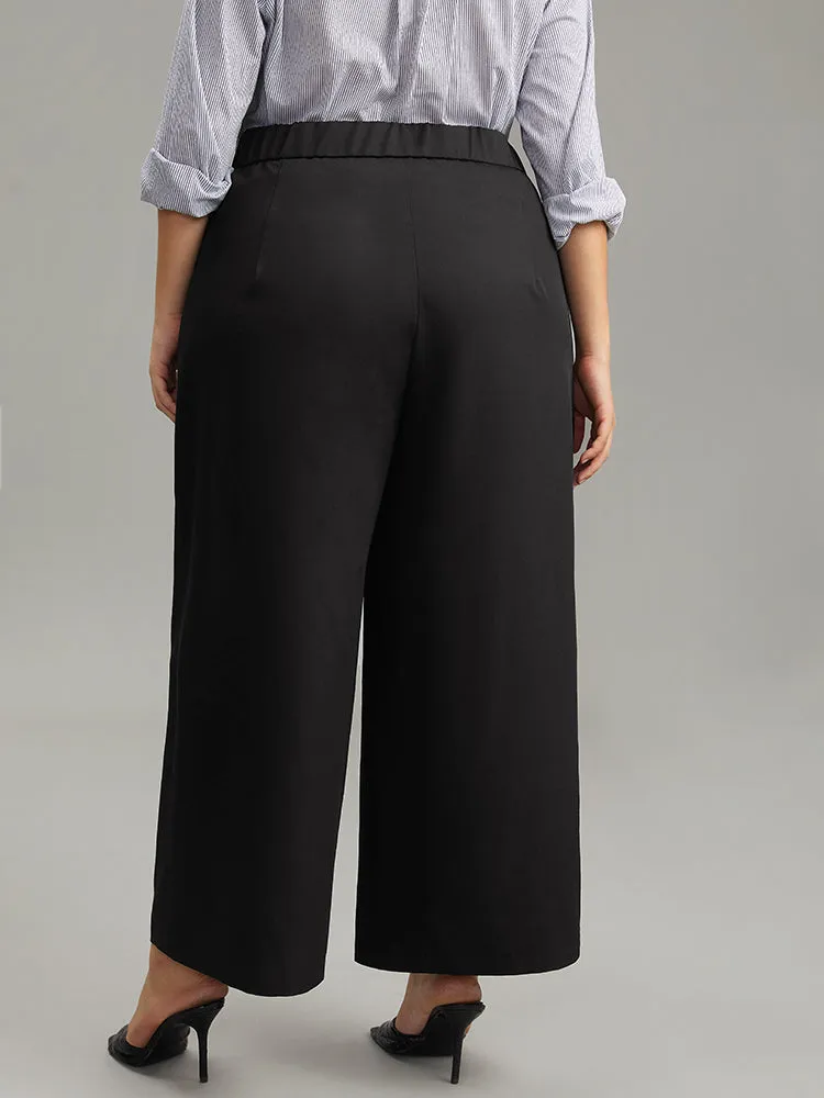 Solid Button Detail Wide Leg Pants sold by Bloomchic product image thumbnail 2