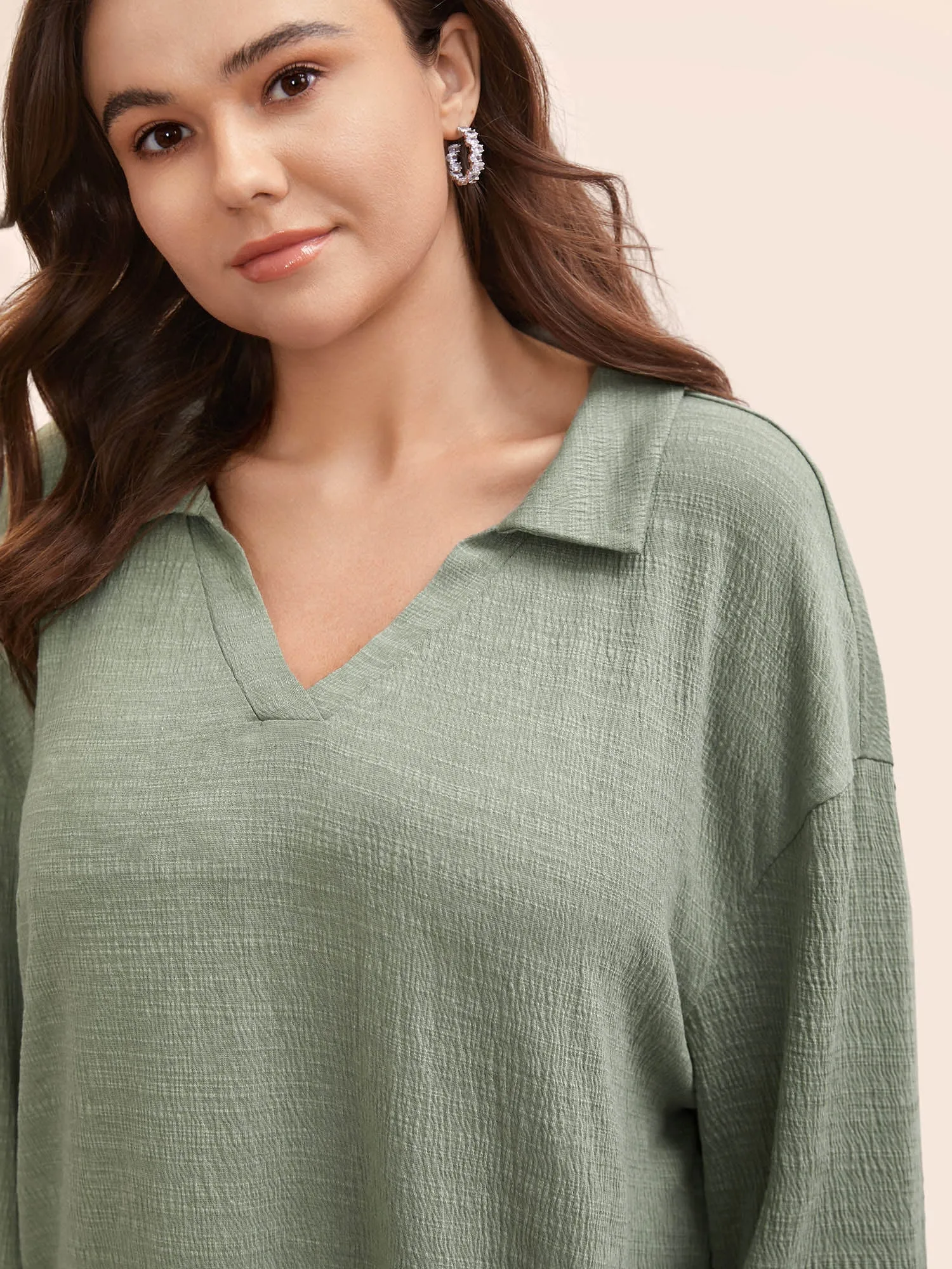 Solid Flat Collar Pit Strip T-shirt sold by Bloomchic product image thumbnail 3