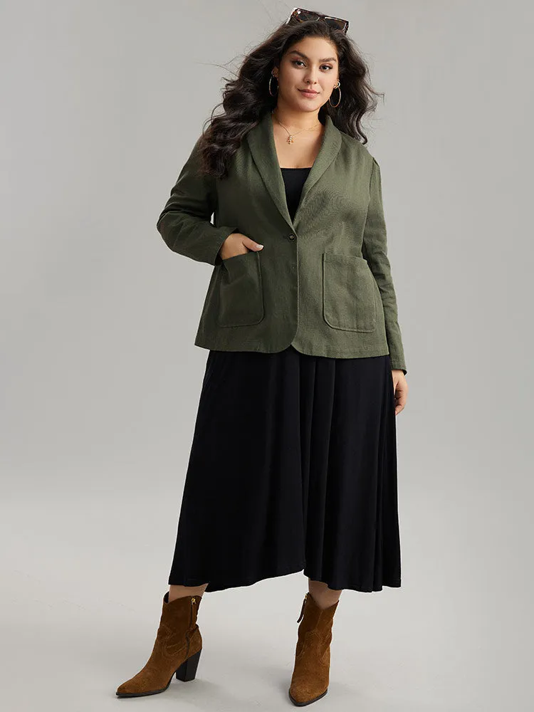 Plisse Lapel Collar Patched Pocket Blazer sold by Bloomchic product image thumbnail 4