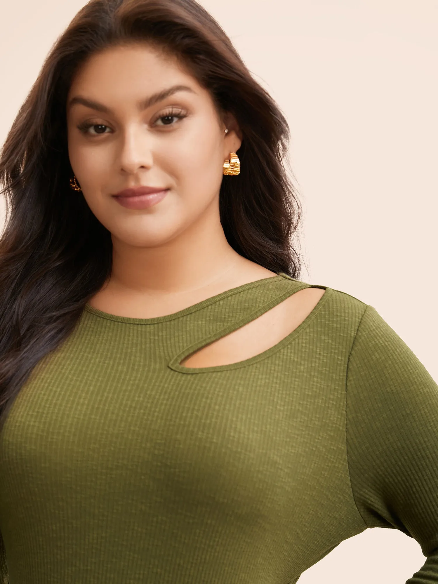 Solid Pit Strip Cut Out T-shirt sold by Bloomchic product image thumbnail 3