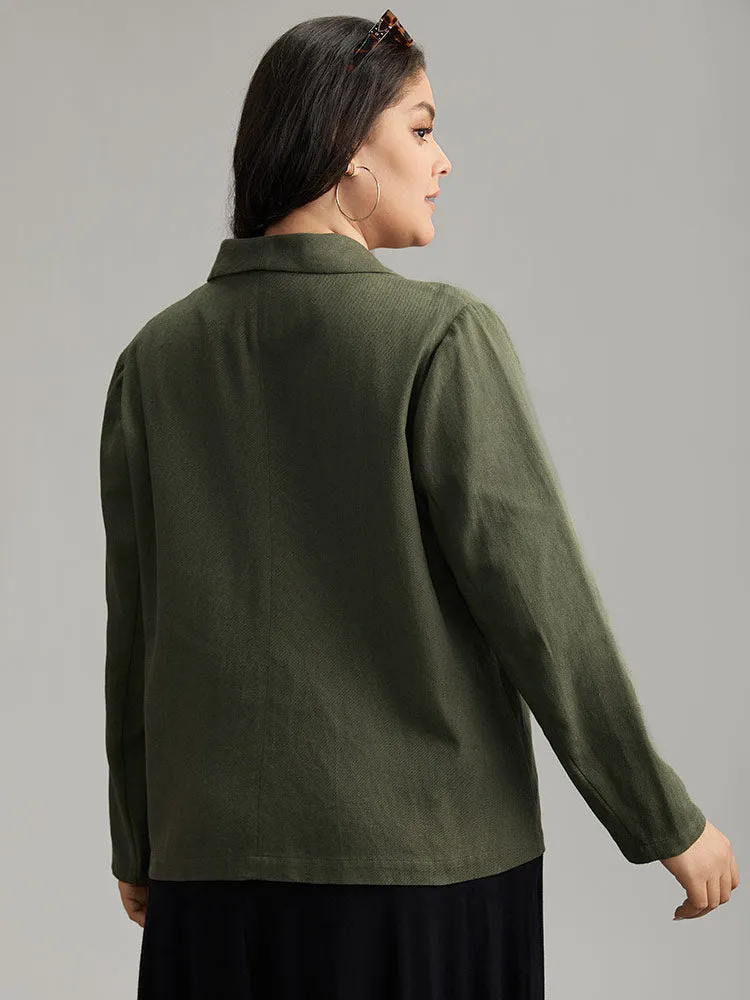 Plisse Lapel Collar Patched Pocket Blazer sold by Bloomchic product image thumbnail 2