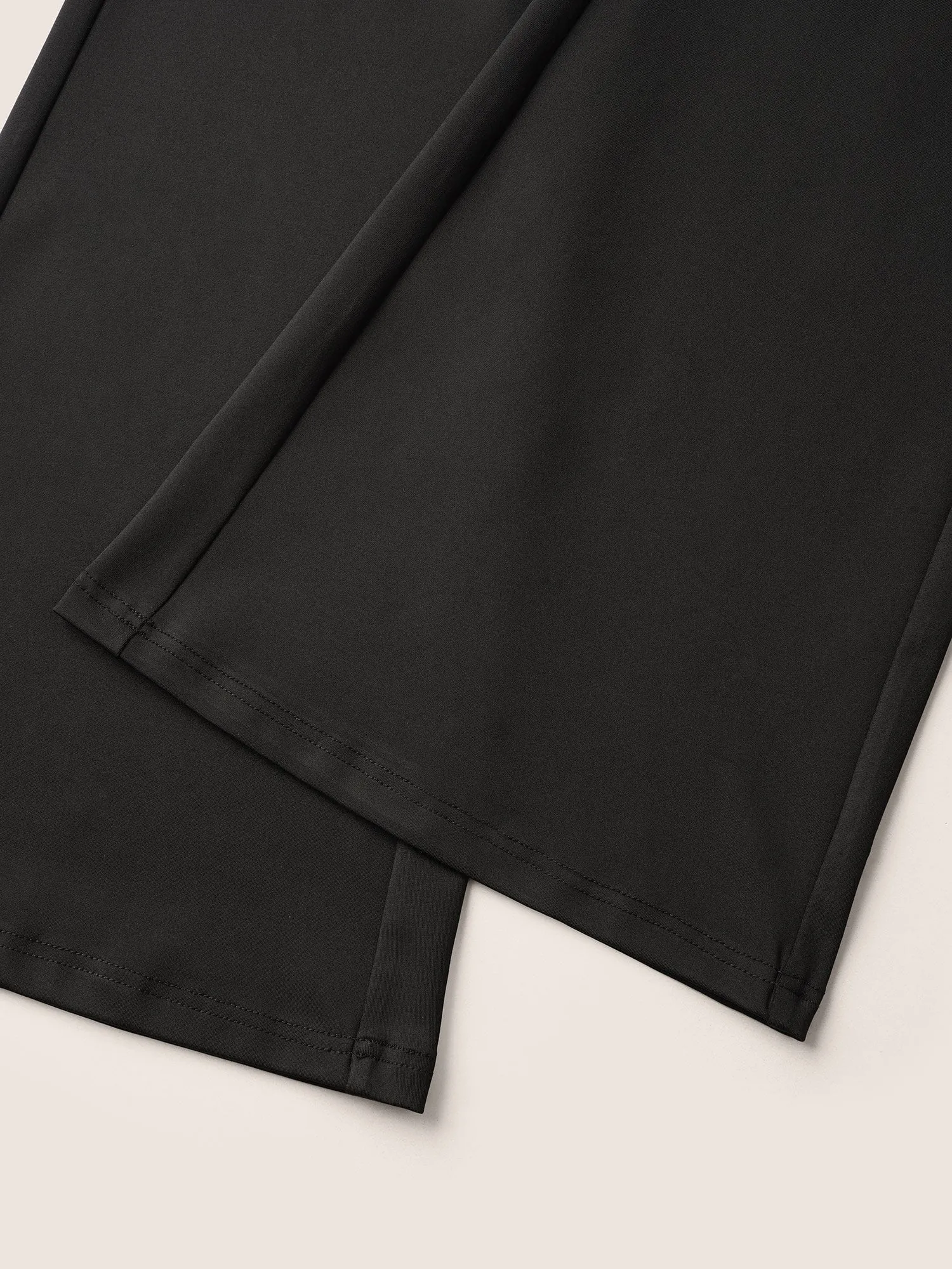 Plain Elastic Waist High Rise Flare Leg Pants sold by Bloomchic product image thumbnail 5