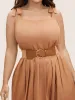 Woven Buckle Elastic Waist Belt sold by Bloomchic