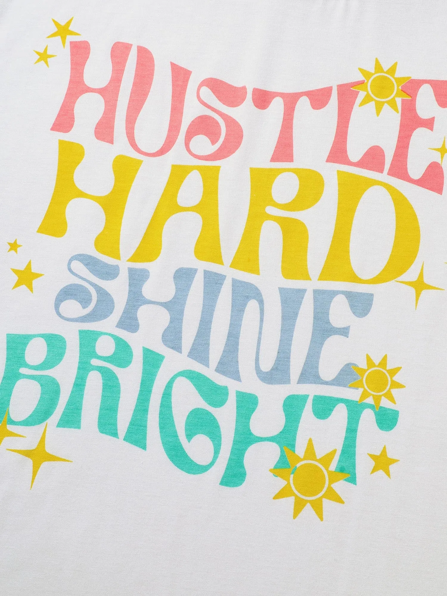 Colorful Design Print Round Neck T-shirt sold by Bloomchic product image thumbnail 5