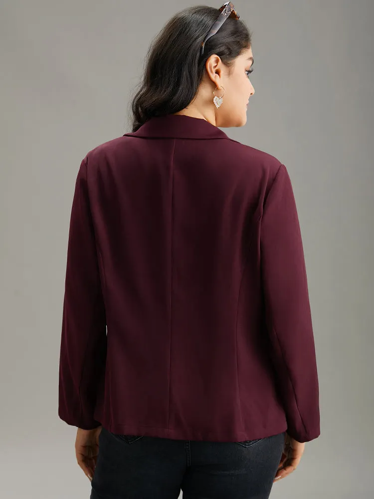 Lapel Collar Plain Twill Button Up Blazer sold by Bloomchic product image thumbnail 3