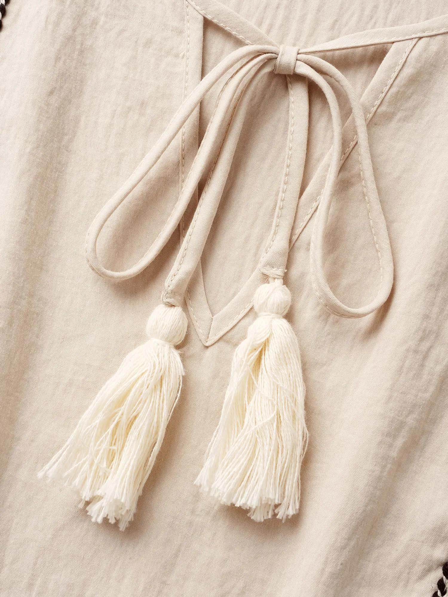 Contrast Webbing Tassel Tie Knot Dress sold by Bloomchic product image thumbnail 5