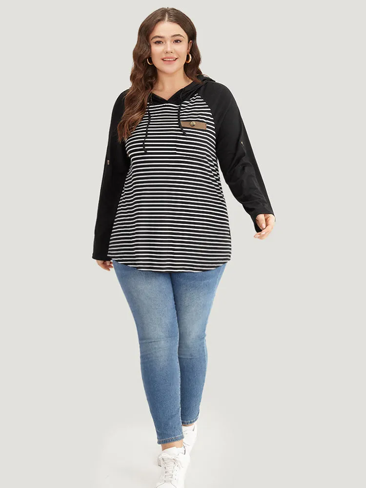Striped Patched Pocket Button Detail T-shirt sold by Bloomchic product image thumbnail 4