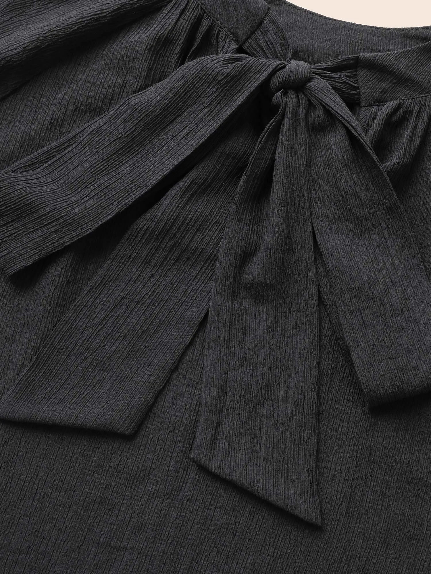 Textured Ribbon Collar Blouse sold by Bloomchic product image thumbnail 5