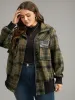 Plaid Flap Pocket Zipper Fly Jacket sold by Bloomchic