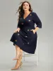 Snowflake Sequin Embroidered Pocket Dress sold by Bloomchic