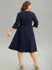 Snowflake Sequin Embroidered Pocket Dress sold by Bloomchic