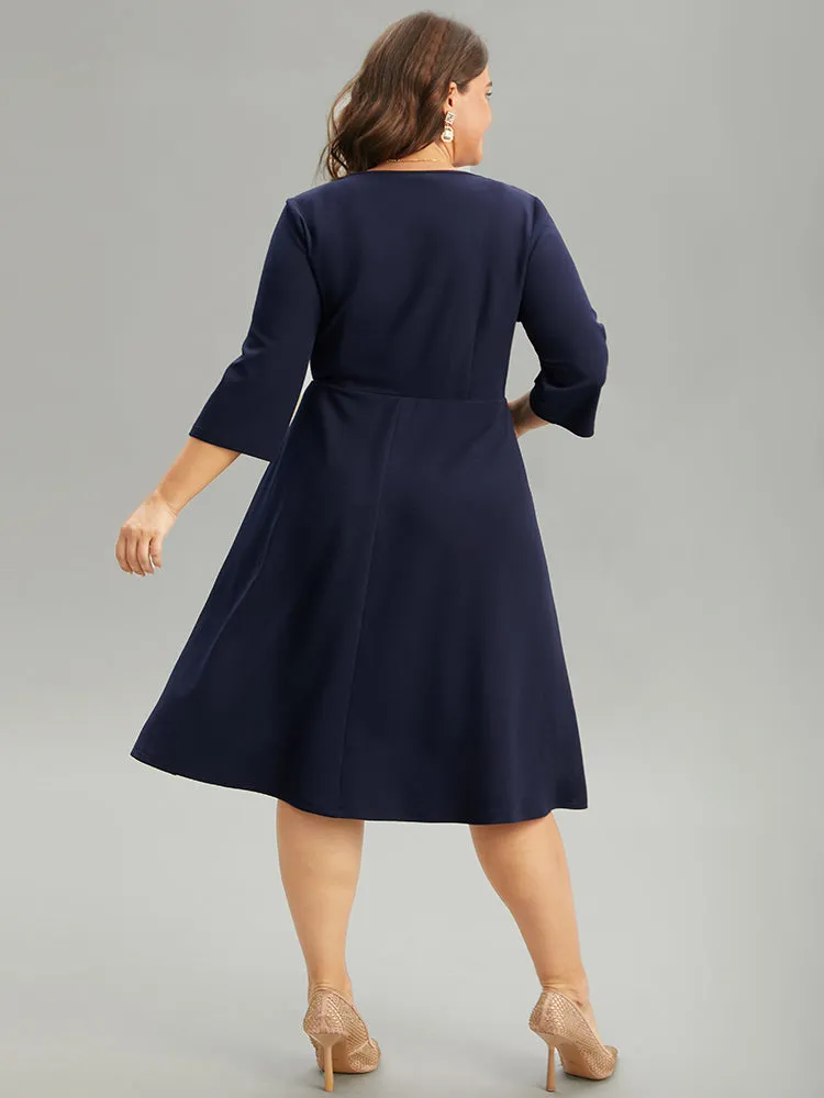 Snowflake Sequin Embroidered Pocket Dress sold by Bloomchic product image thumbnail 2