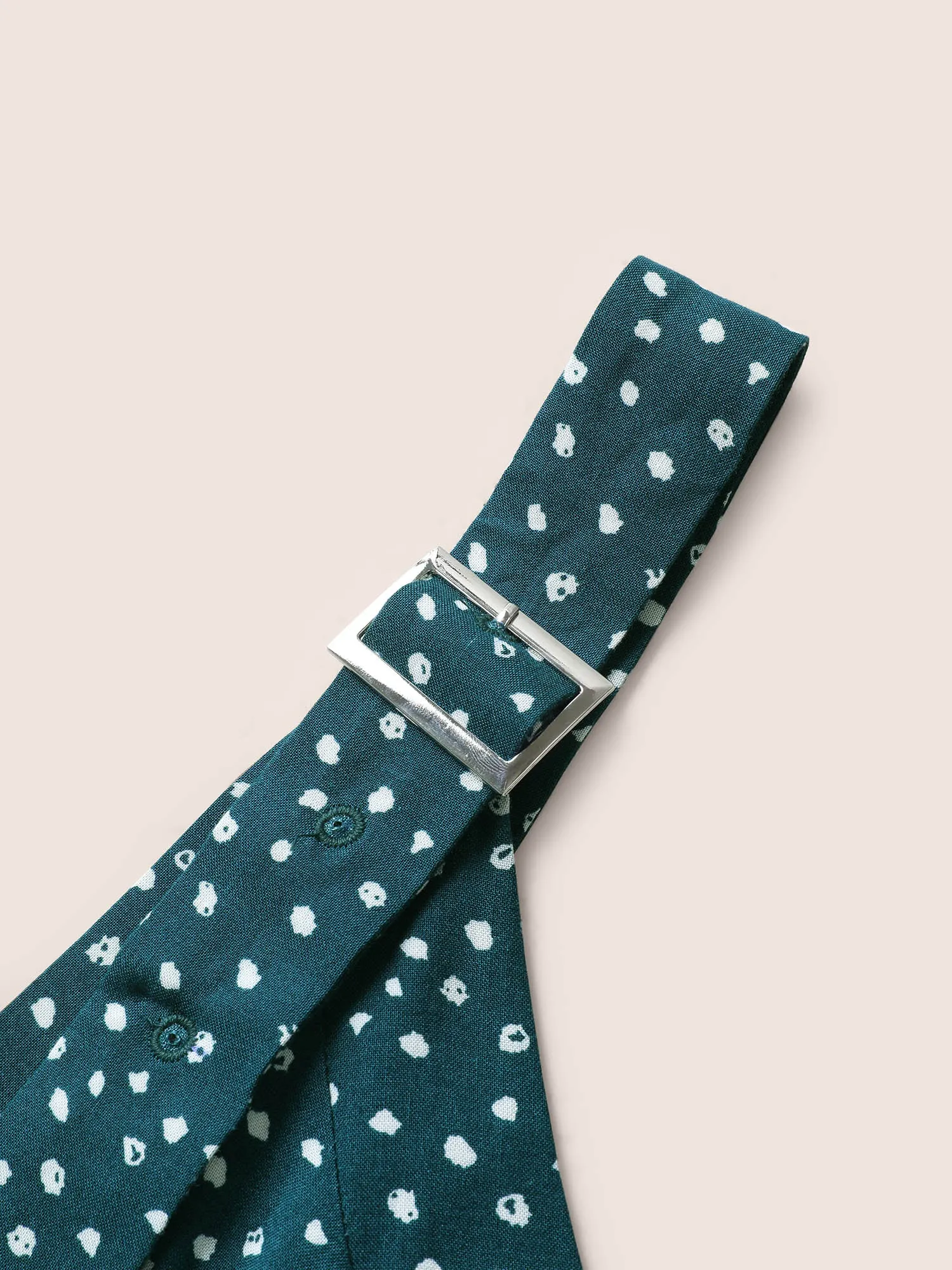 Polka Dot U Neck Wide Leg Jumpsuit sold by Bloomchic product image thumbnail 5