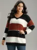 Colorblock Contrast Hollow Out Drop Shoulder Pullover sold by Bloomchic