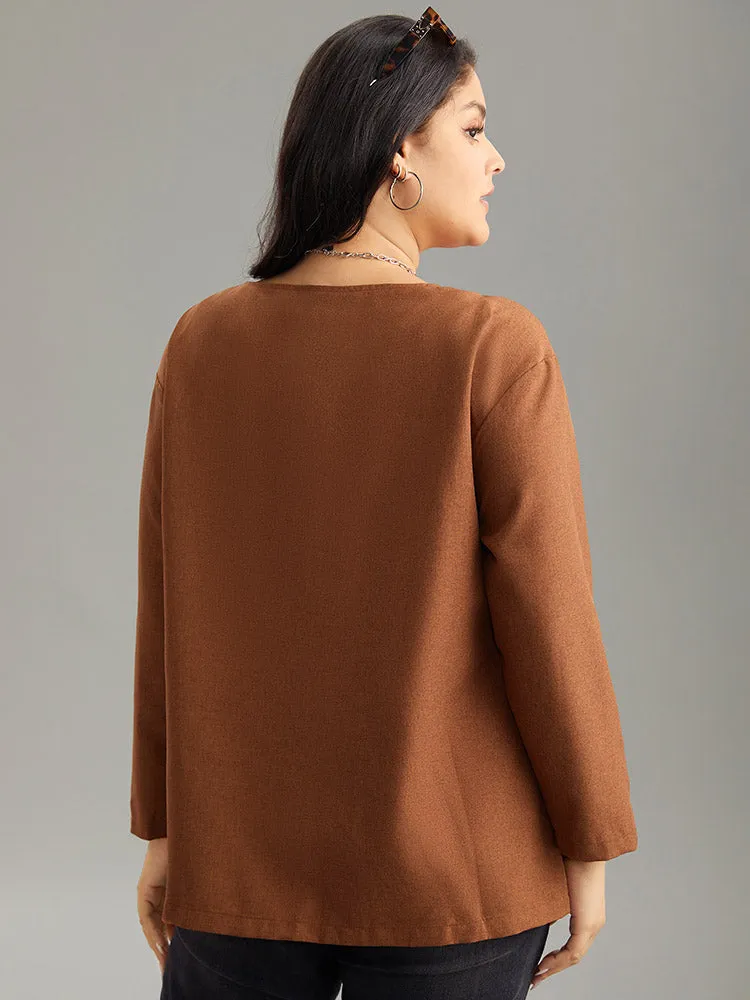 Plain Asymmetrical Neck Zipper Jacket sold by Bloomchic product image thumbnail 5