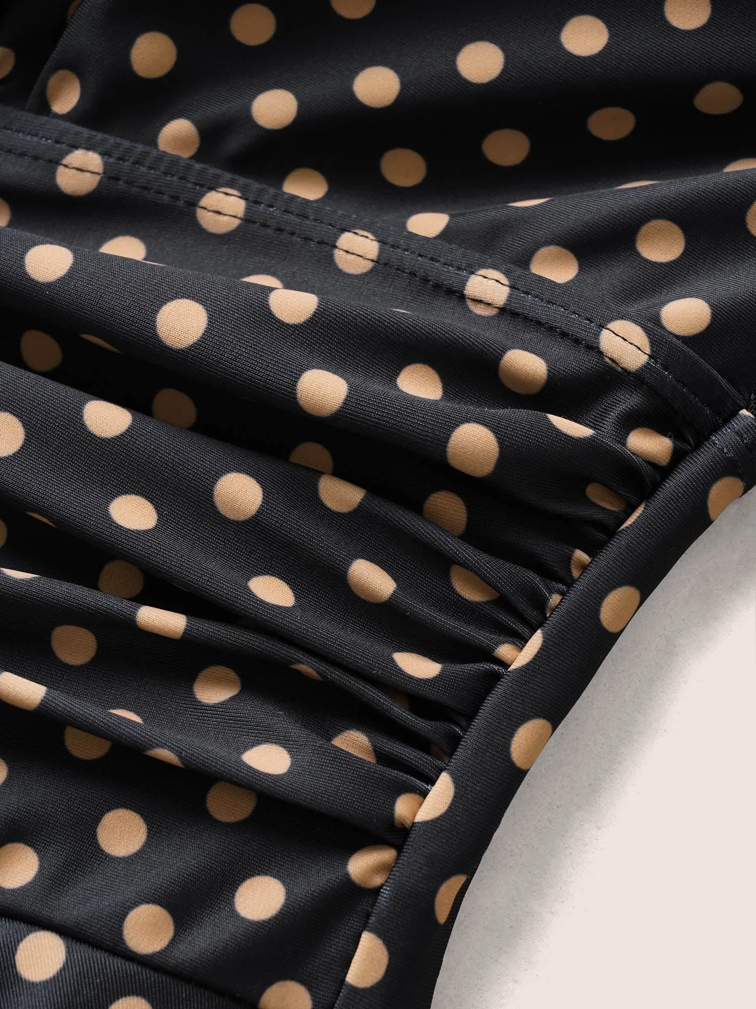 Polka Dot Halter Neck Gathered Swim Dress sold by Bloomchic product image thumbnail 5