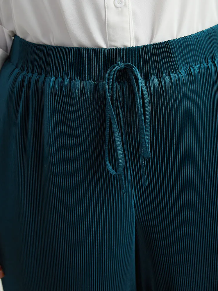 Solid Ties Plested Straight Leg Pants sold by Bloomchic product image thumbnail 5