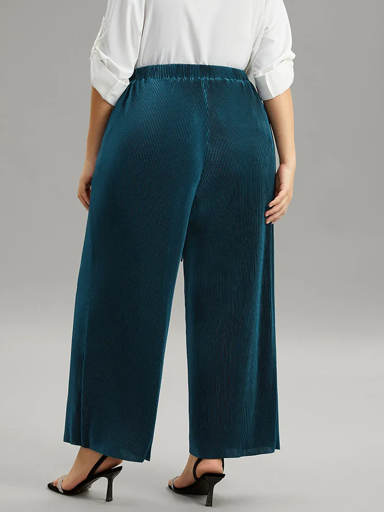 Solid Ties Plested Straight Leg Pants sold by Bloomchic product image thumbnail 2