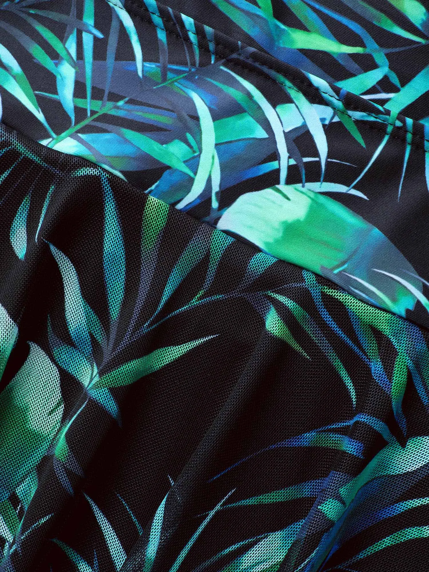 Overlap Collar Tropical Print Mesh Tie Knot Swim Dress sold by Bloomchic product image thumbnail 5