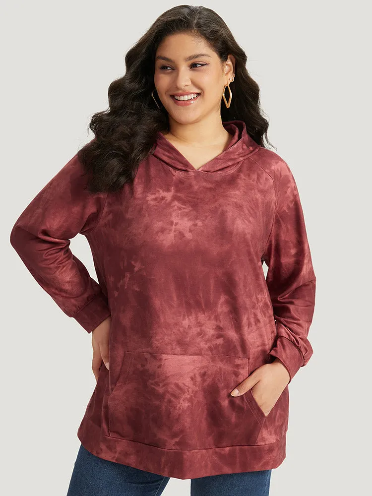 Tie Dye Pocket Hooded Sweatshirt sold by Bloomchic product image thumbnail 4