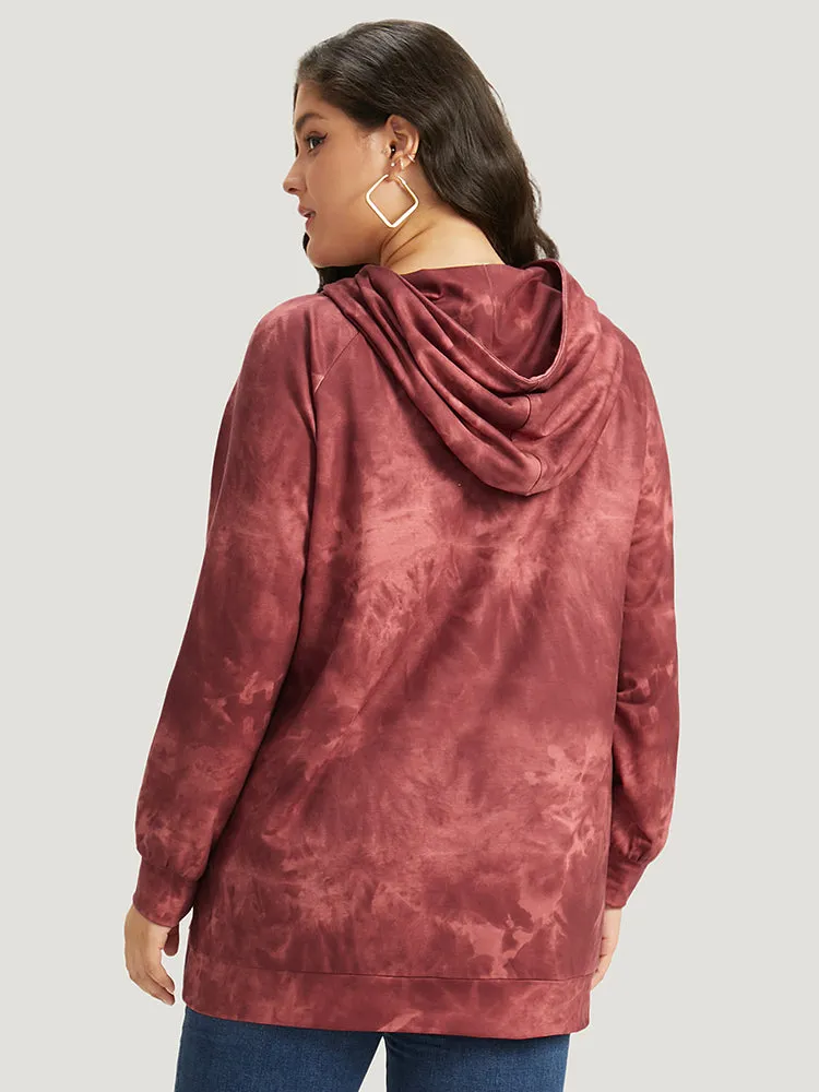 Tie Dye Pocket Hooded Sweatshirt sold by Bloomchic product image thumbnail 2