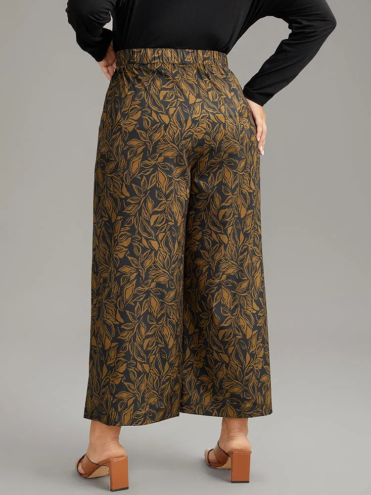 Silhouette Floral Print Elastic Waist Wide Leg Pants sold by Bloomchic product image thumbnail 2