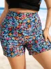 Contrast Floral Side Pocket High Rise Swim Bottom sold by Bloomchic