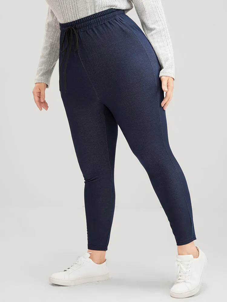 Solid Ties Elastic Waist Leggings sold by Bloomchic product image thumbnail 3