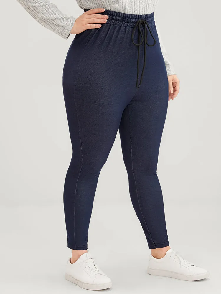 Solid Ties Elastic Waist Leggings sold by Bloomchic product image thumbnail 2