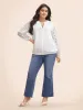 Notched Broderie Anglaise Lantern Sleeve Blouse sold by Bloomchic