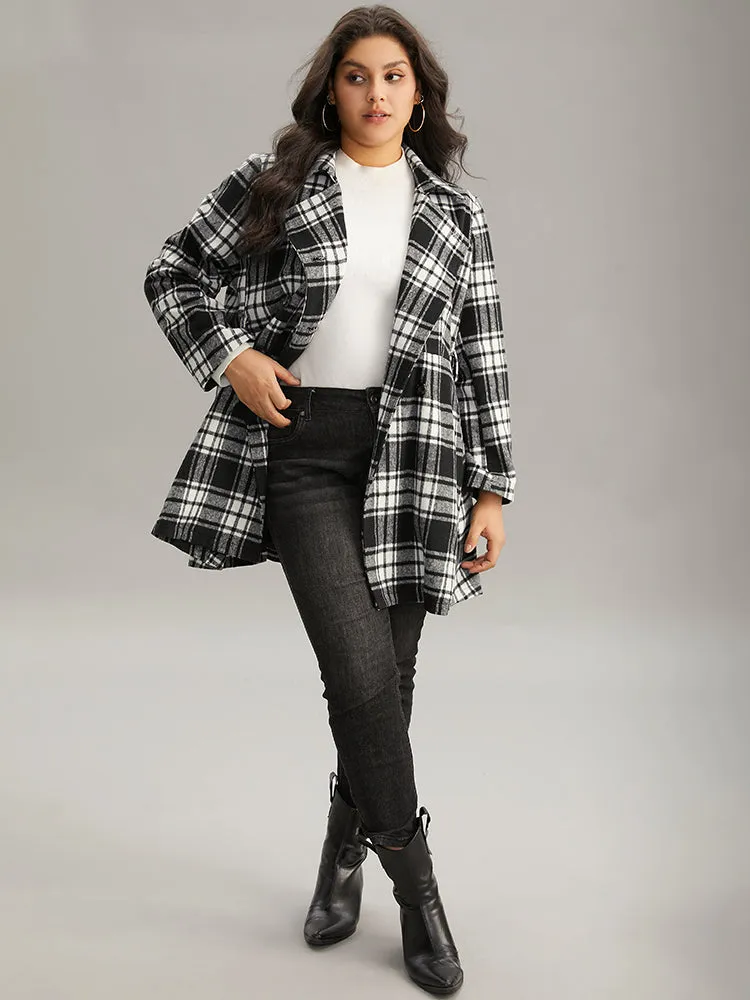 Plaid Belted Pocket Double Breasted Coat sold by Bloomchic product image thumbnail 3