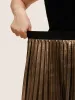 Glitter Metallic Luster Knitted Pleated Skirt sold by Bloomchic