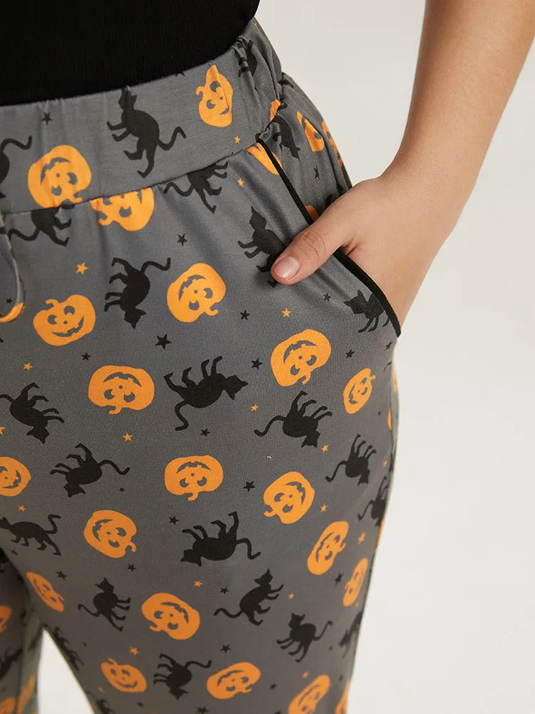Halloween Print Drawstring Sleep Pants sold by Bloomchic product image thumbnail 5