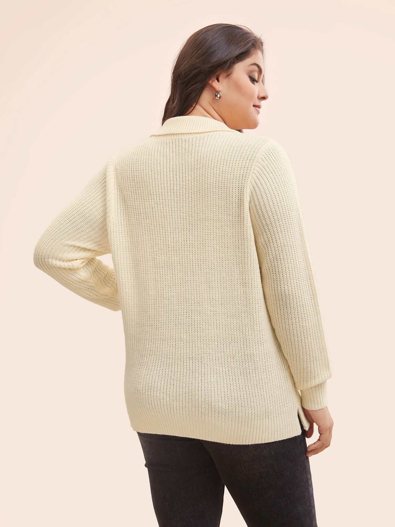 Hand Crocheted Polo Collared Pullover sold by Bloomchic product image thumbnail 2