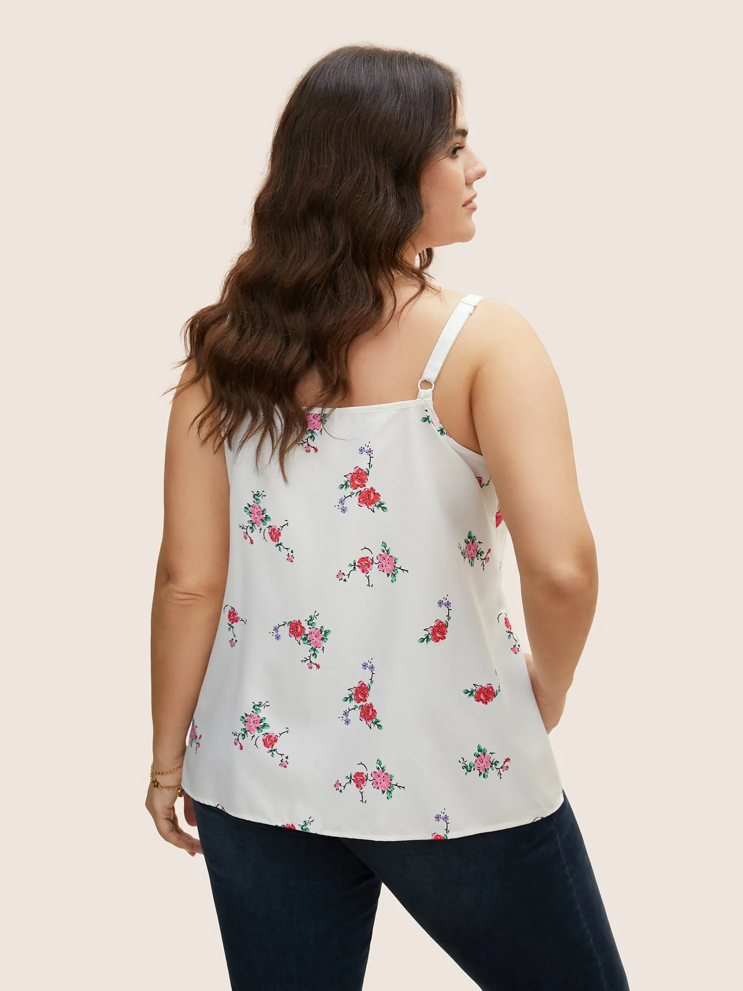 Floral Print Patchwork Cut Out Cami Top sold by Bloomchic product image thumbnail 3