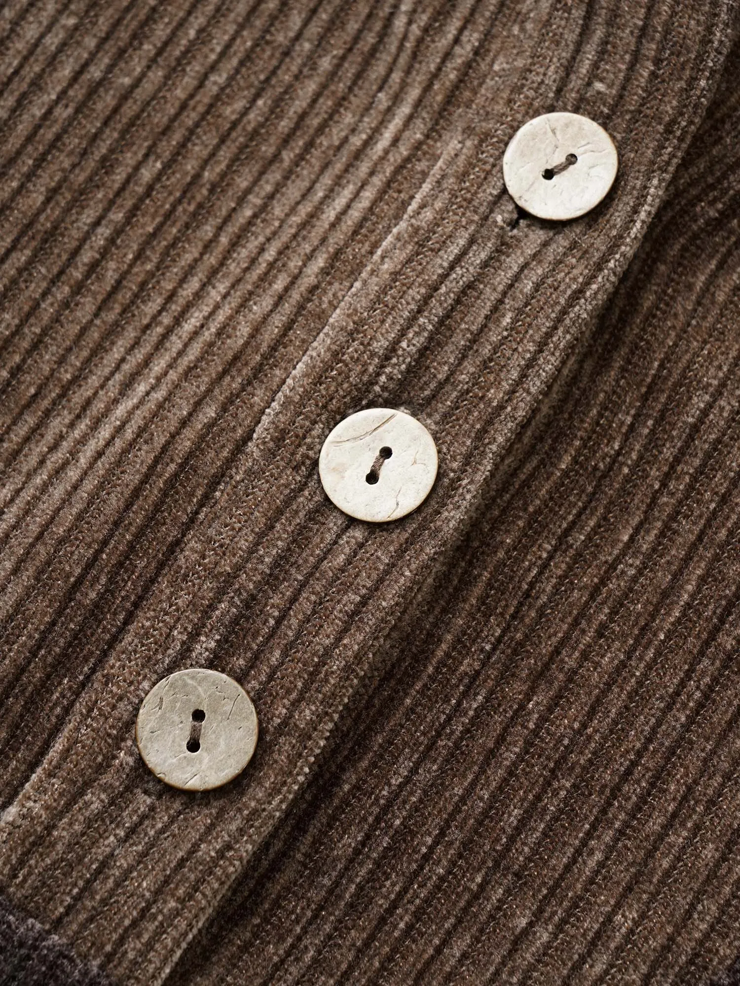 Chenille Plisse Patchwork Button Detail Sweatshirt sold by Bloomchic product image thumbnail 5