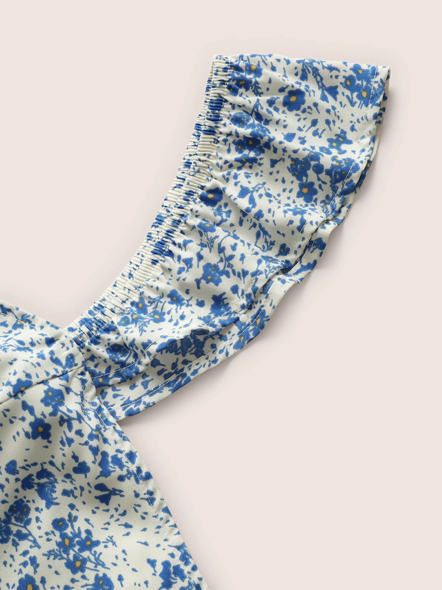 Ditsy Floral Ruffle Trim Side Seam Pocket Dress sold by Bloomchic product image thumbnail 5