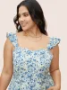 Ditsy Floral Ruffle Trim Side Seam Pocket Dress sold by Bloomchic
