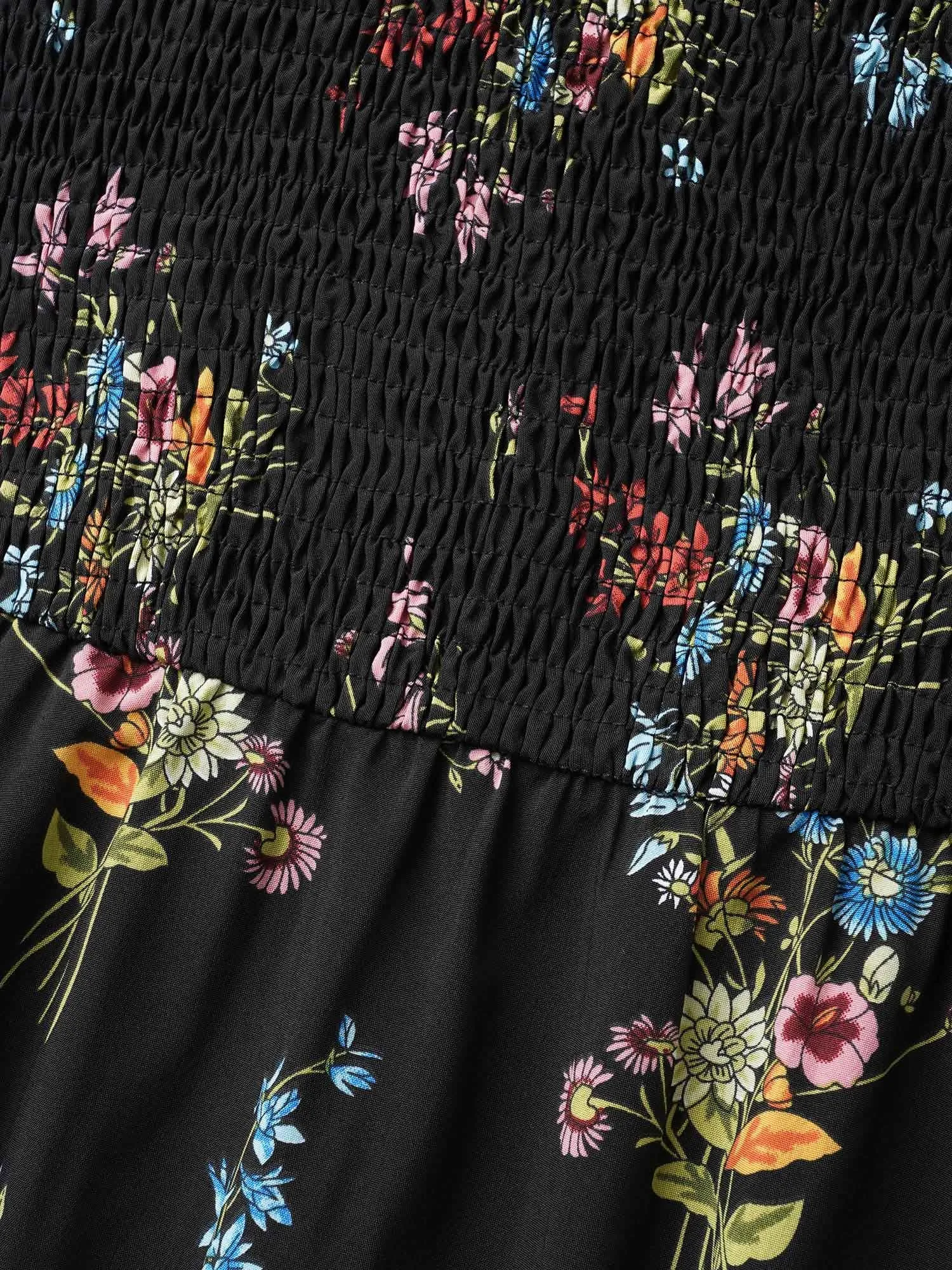 Ditsy Floral Shirred Split Hem Dress sold by Bloomchic product image thumbnail 5