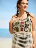 Crochet Floral Texture Cut Out Swim Cover Up sold by Bloomchic