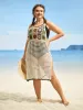 Crochet Floral Texture Cut Out Swim Cover Up sold by Bloomchic