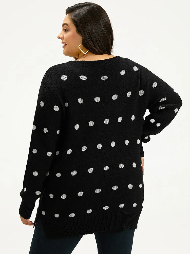 Supersoft Essentials Polka Dot Split Side Cardigan sold by Bloomchic product image thumbnail 2