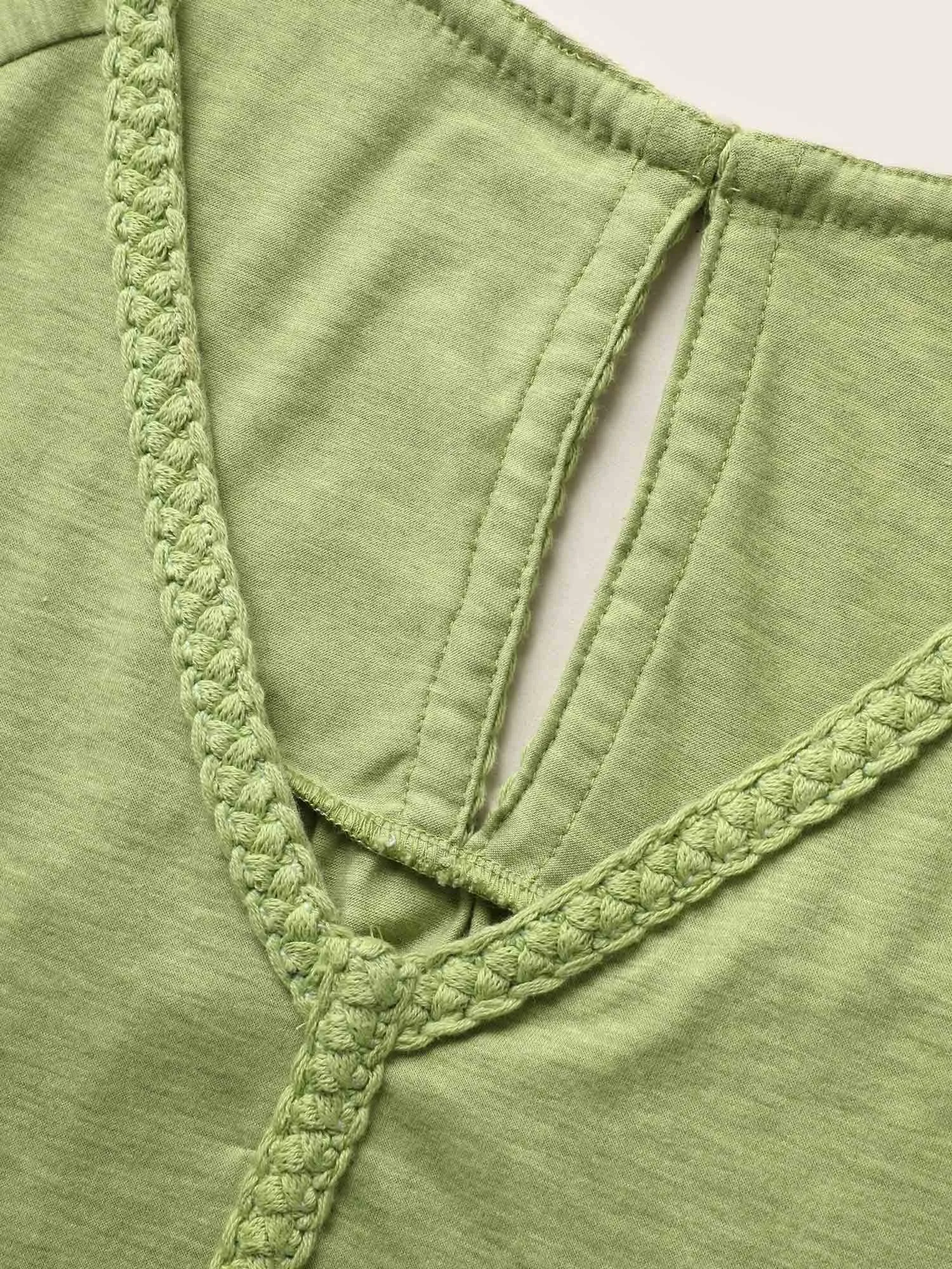 Plait Detail Raglan Sleeve Cut Out T-shirt sold by Bloomchic product image thumbnail 5