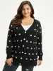 Supersoft Essentials Polka Dot Split Side Cardigan sold by Bloomchic
