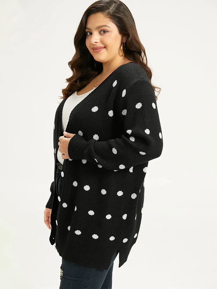 Supersoft Essentials Polka Dot Split Side Cardigan sold by Bloomchic product image thumbnail 5
