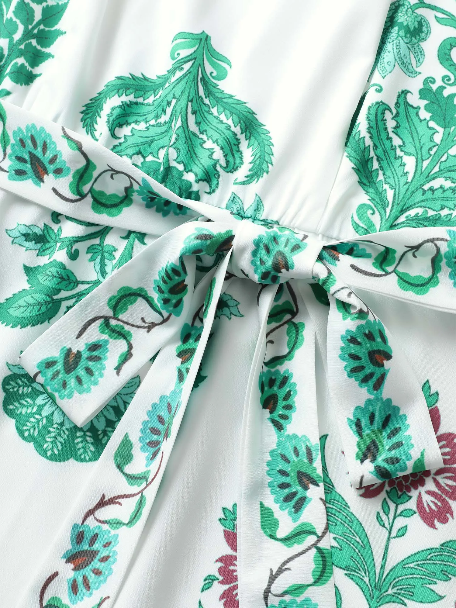 Bandana Print Belted Sleeveless Maxi Dress sold by Bloomchic product image thumbnail 5