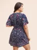 Bandana Print Belted Pocket Surplice Neck Romper sold by Bloomchic