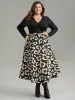 Leopard Patchwork Pocket Twist Front Dress sold by Bloomchic